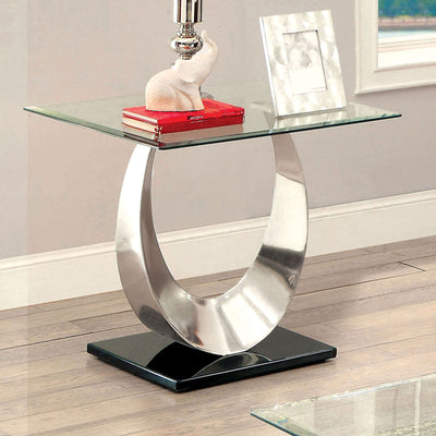 Orla - End Table - Satin Plated / Black - Grand Furniture GA