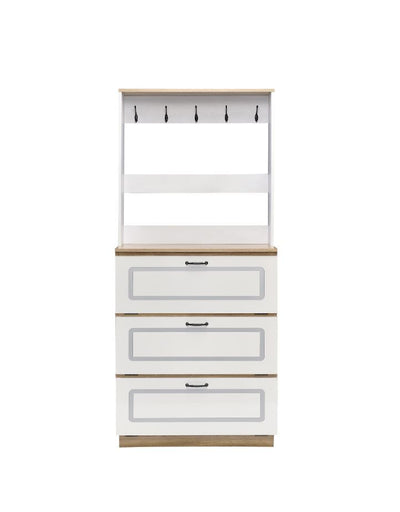 Hewett - Shoe Cabinet - Light Oak & White Finish - Grand Furniture GA