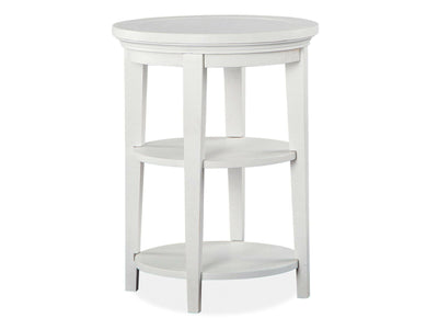 Heron Cove - Round Accent End Table - Chalk White.