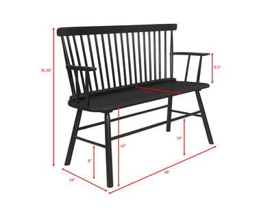 Jerimiah - Spindleback Bench - Grand Furniture GA