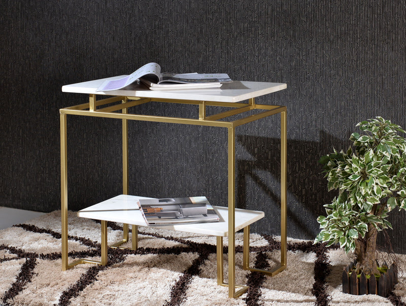 Portia - Accent Table - Vendar Burnished Gold