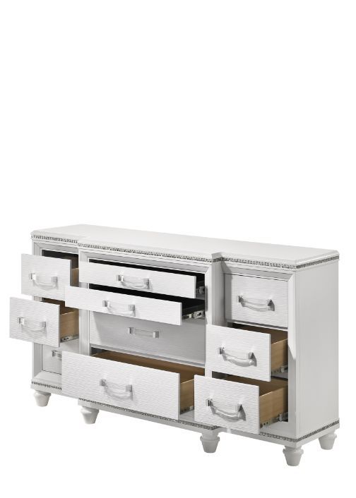 The clean lines and transitional look of the Sadie Dresser is an ideal addition to any bedroom.