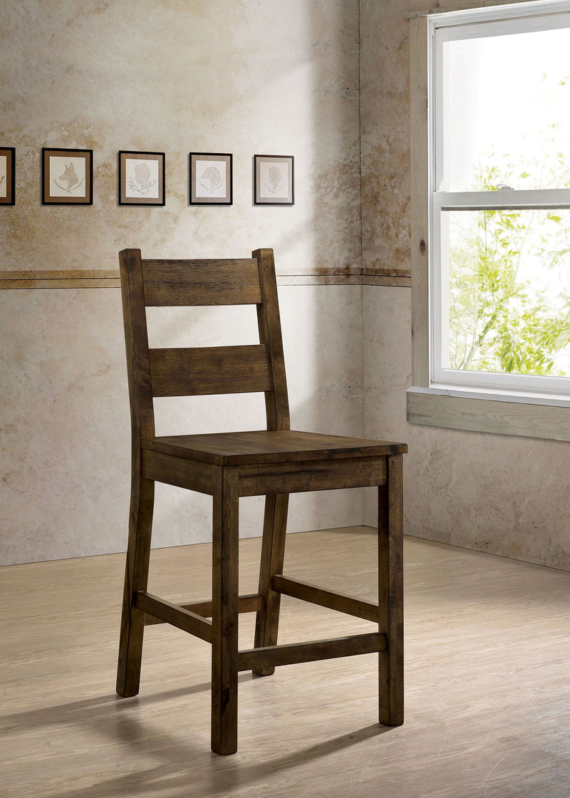 Kristen - Counter Height Side Chair (Set of 2) - Rustic Oak.