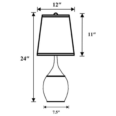 Tenya - Empire Shade Table Lamps (Set of 2) - Silver And Chrome - Lamp Sets - Grand Furniture GA