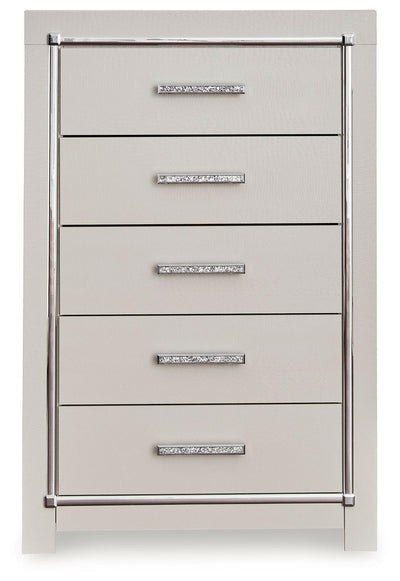 Zyniden - Silver - Five Drawer Chest