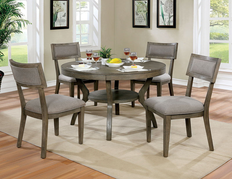 Leeds - Round Dining Table - Gray - Grand Furniture GA