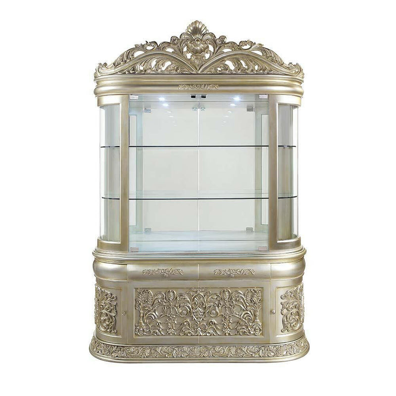 Sorina - Curio - Antique Gold Finish - Grand Furniture GA