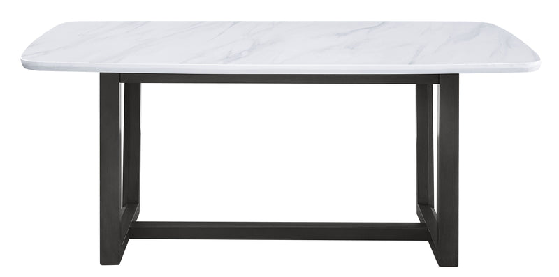 Madan - Dining Table - Marble Top & Weathered Gray Finish - Grand Furniture GA