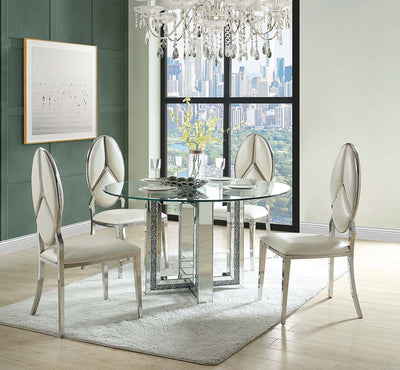 Noralie - Dining Table - Mirrored & Faux Diamonds - Grand Furniture GA