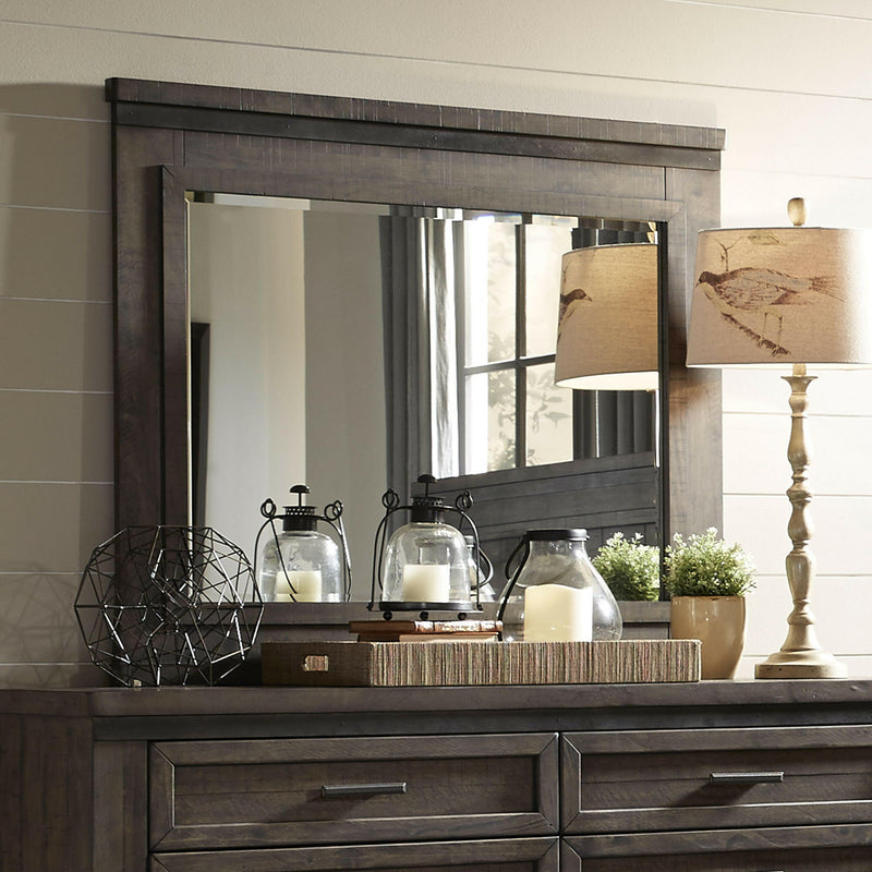 Thornwood Hills - Mirror - Dark Brown - Metal Strip Accents