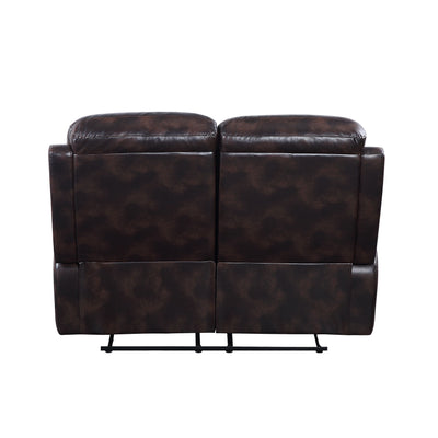 Perfiel - Loveseat - 2 Tone Dark Brown Top Grain Leather - Grand Furniture GA