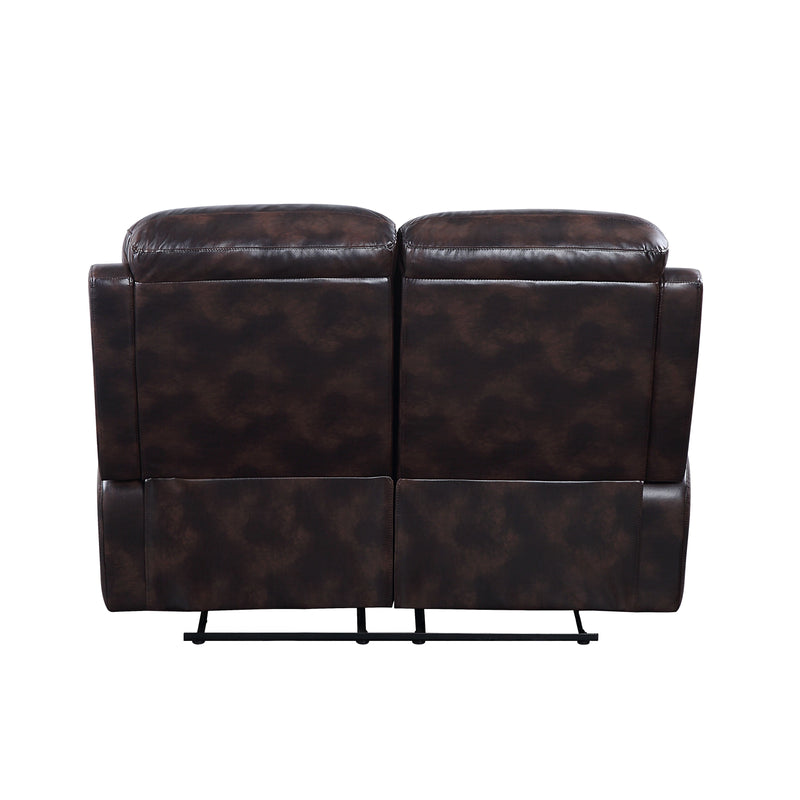 Perfiel - Loveseat - 2 Tone Dark Brown Top Grain Leather - Grand Furniture GA