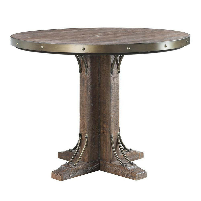 Raphaela - Counter Height Table - Weathered Cherry Finish - Grand Furniture GA