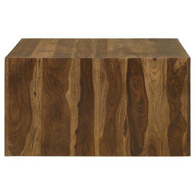 Odilia - Square Solid Wood Coffee Table - Auburn