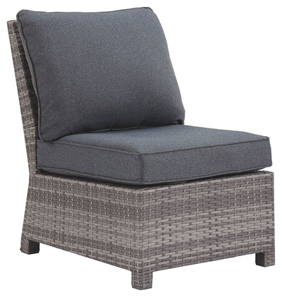 Salem - Gray - Armless Chair W/Cushion.