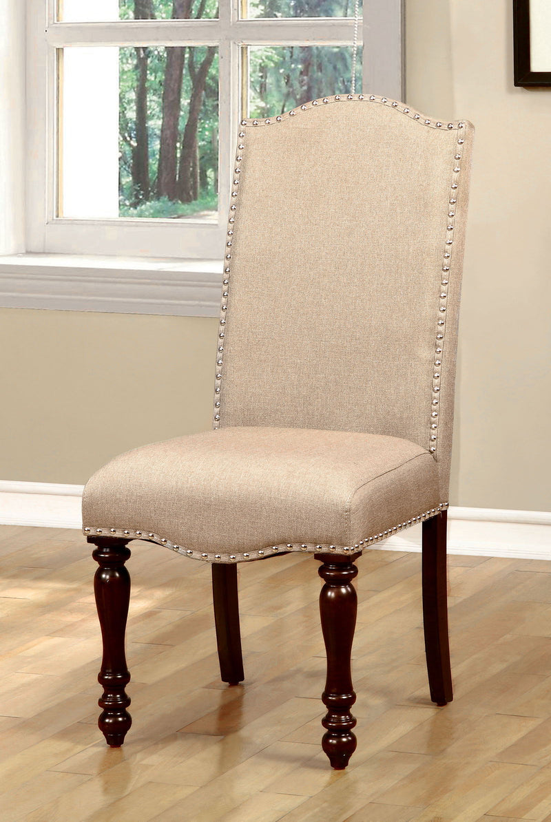 Hurdsfield - Side Chair (Set of 2) - Antique Cherry / Beige - Grand Furniture GA