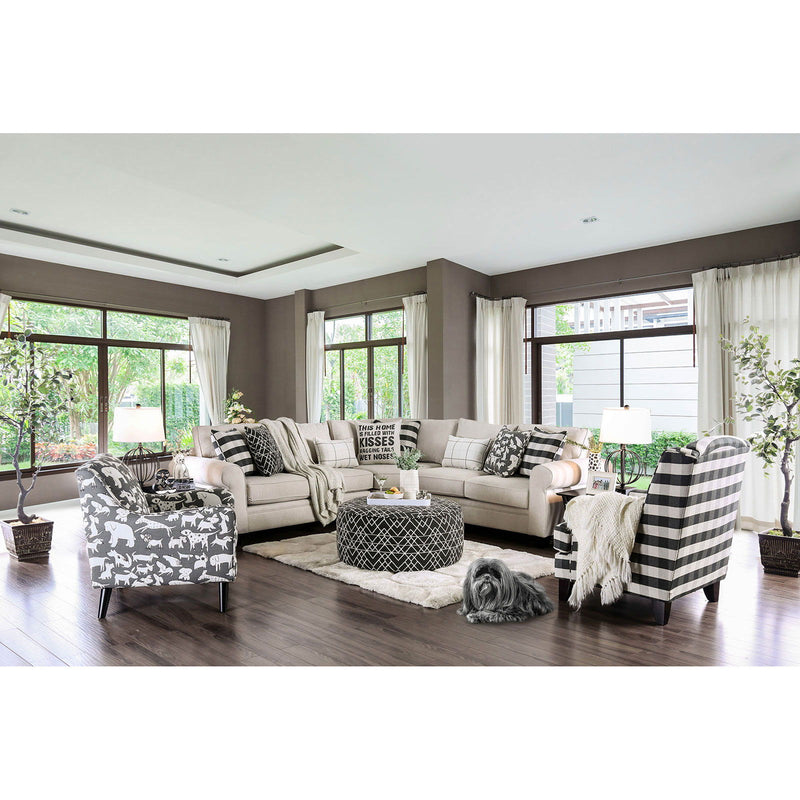 Patricia - Sectional - Ivory - Grand Furniture GA