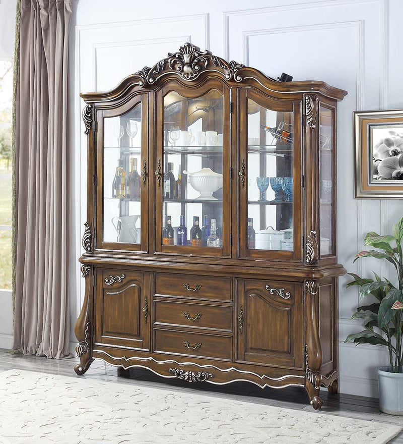 Latisha - Hutch & Buffet - Antique Oak Finish - Grand Furniture GA