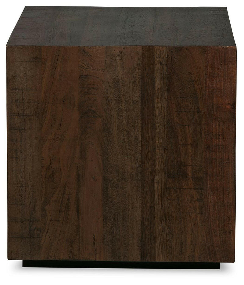 Hensington - Brown / Black - Square End Table.