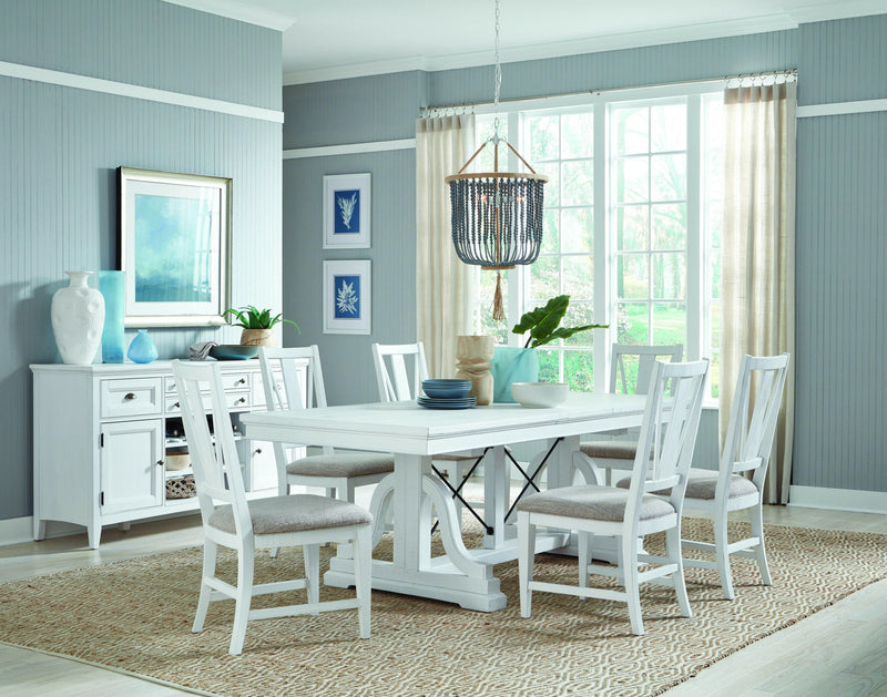 Heron Cove - Trestle Dining Table - Chalk White.