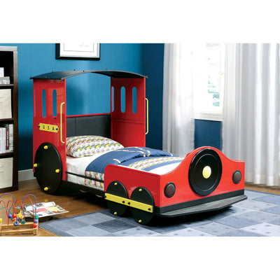 Retro Express - Twin Bed - Red / Black - Grand Furniture GA