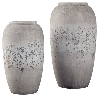 Dimitra - Brown / Cream - Vase Set (Set of 2).