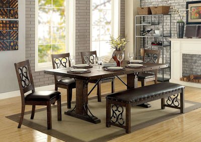 Paulina - Bench - Rustic Walnut / Espresso - Grand Furniture GA