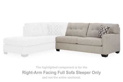 Mahoney - Pebble - Raf Full Sofa Sleeper