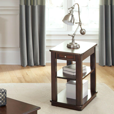 Wallace - Chair Side Table - Dark Brown