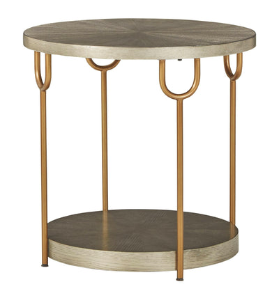 Ranoka - Platinum - Round End Table.