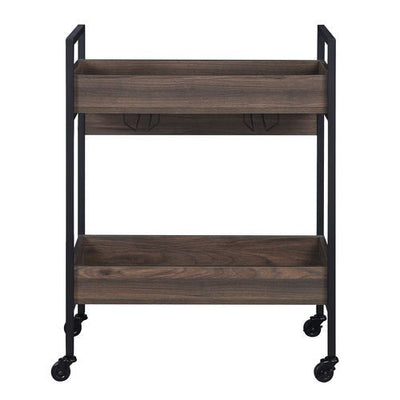 Jerrick - Kitchen Island - Walnut & Black Finish - Grand Furniture GA