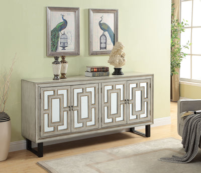 Jen - Four Door Credenza - Garner Textured Cream