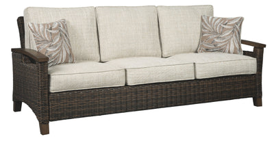 Paradise - Medium Brown - Sofa With Cushion.