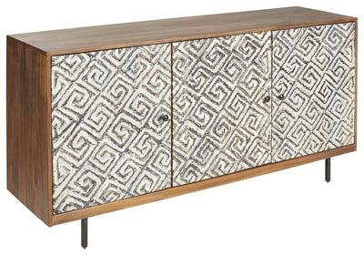 Kerrings - Brown / Black/white - Accent Cabinet.