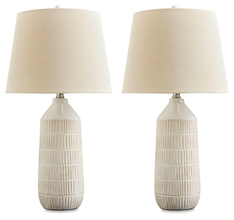 Willport - Off White - Ceramic Table Lamp (Set of 2).