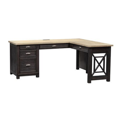 Heatherbrook - L Shaped Desk Set - Black.