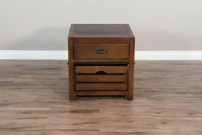 Homestead - 24" End Table - Dark Brown.