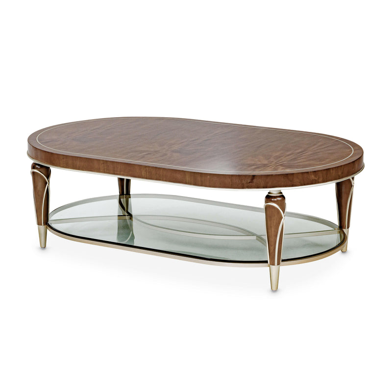 Villa Cherie Oval Cocktail Table - Hazelnut.