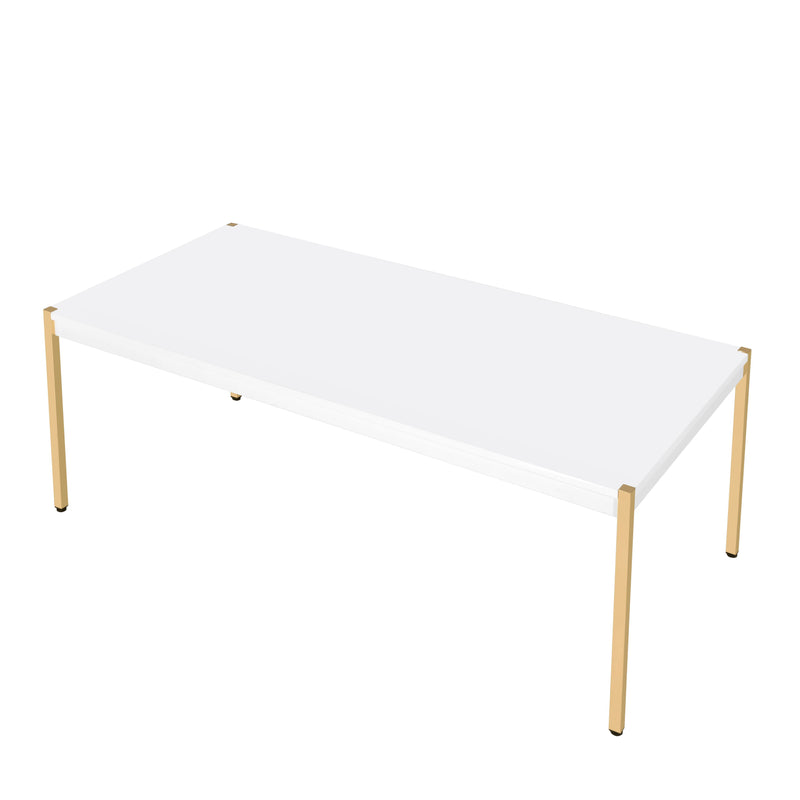 Otrac - Coffee Table - White & Gold Finish - Grand Furniture GA