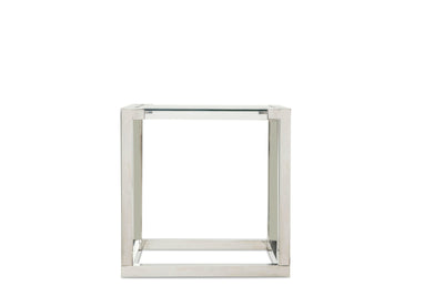 State St. - Square End Table - Stainless Steel.