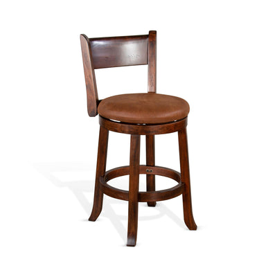 Santa Fe - Swivel Barstool With Cushion Seat & Back.