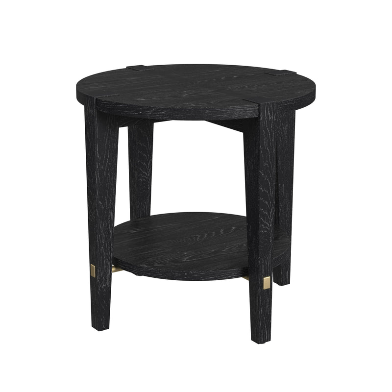 Whitfield - Round End Table - Black - End Tables - Grand Furniture GA