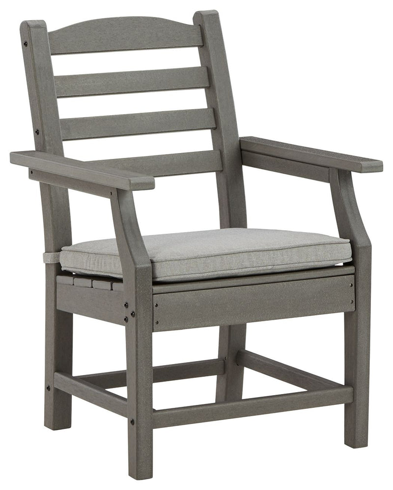 Visola - Gray - Arm Chair With Cushion (Set of 2) - Grand Furniture GA
