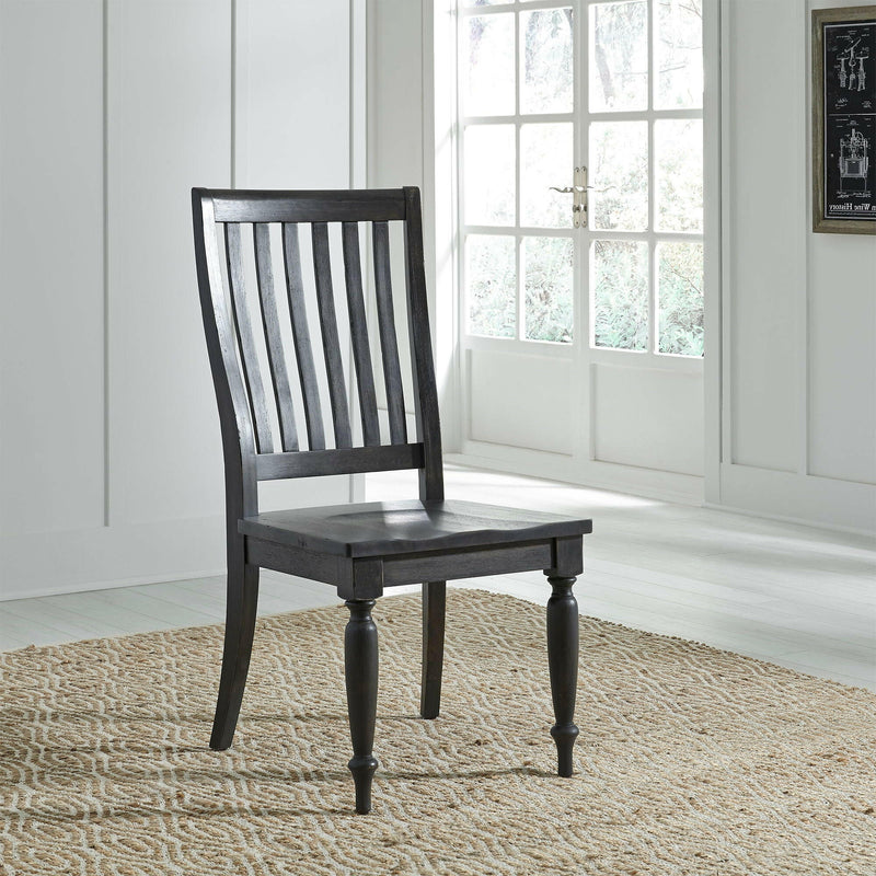 Harvest Home - Slat Back Side Chair - Black