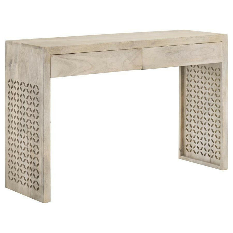 Rickman - Rectangular 2-Drawer Console Table - White Washed.