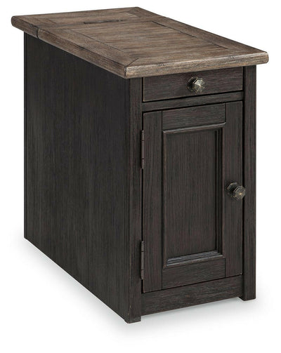 Tyler - Grayish Brown / Black - Chair Side End Table.