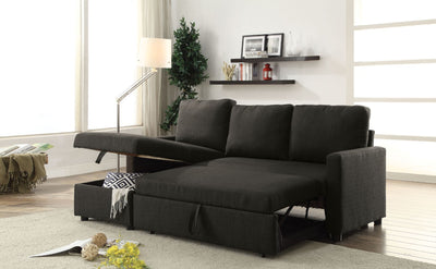 Hiltons - Sectional Sofa - Charcoal Linen - Grand Furniture GA