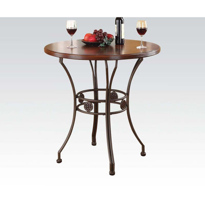 Tavio - Bar Table - Walnut & Dark Bronze - Grand Furniture GA
