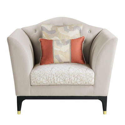 Tayden - Chair - Beige Velvet - Grand Furniture GA