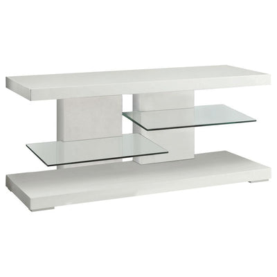 Cogswell - 2-Shelf TV Console - Glossy White.